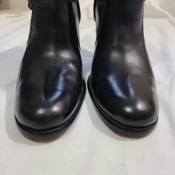Harley Davidson Black Motorcycle Boots with Side Zip & 4" High Heel - Size 7 - Picture 3 of 15